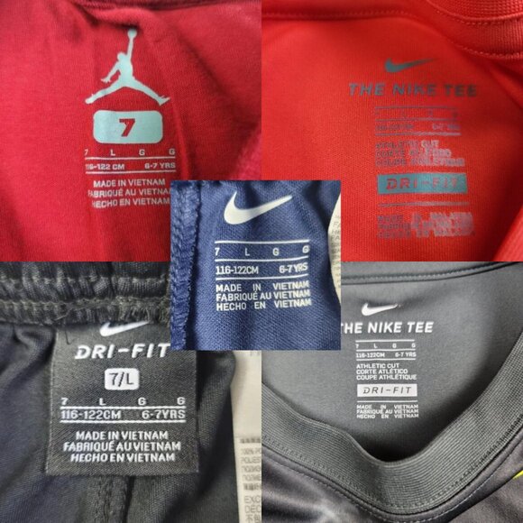 Nike Boys Size 7 Athletic Bundle Shorts, Tees & Long Sleeve Performance Shirt - Picture 12 of 14